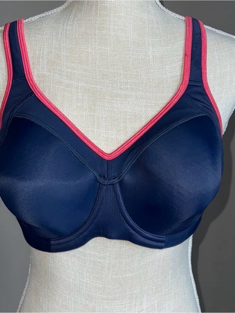 Coral & Teal High-Impact Sports Bra